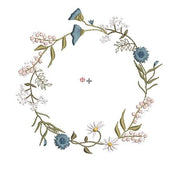 Embroidery design wildflower wreath