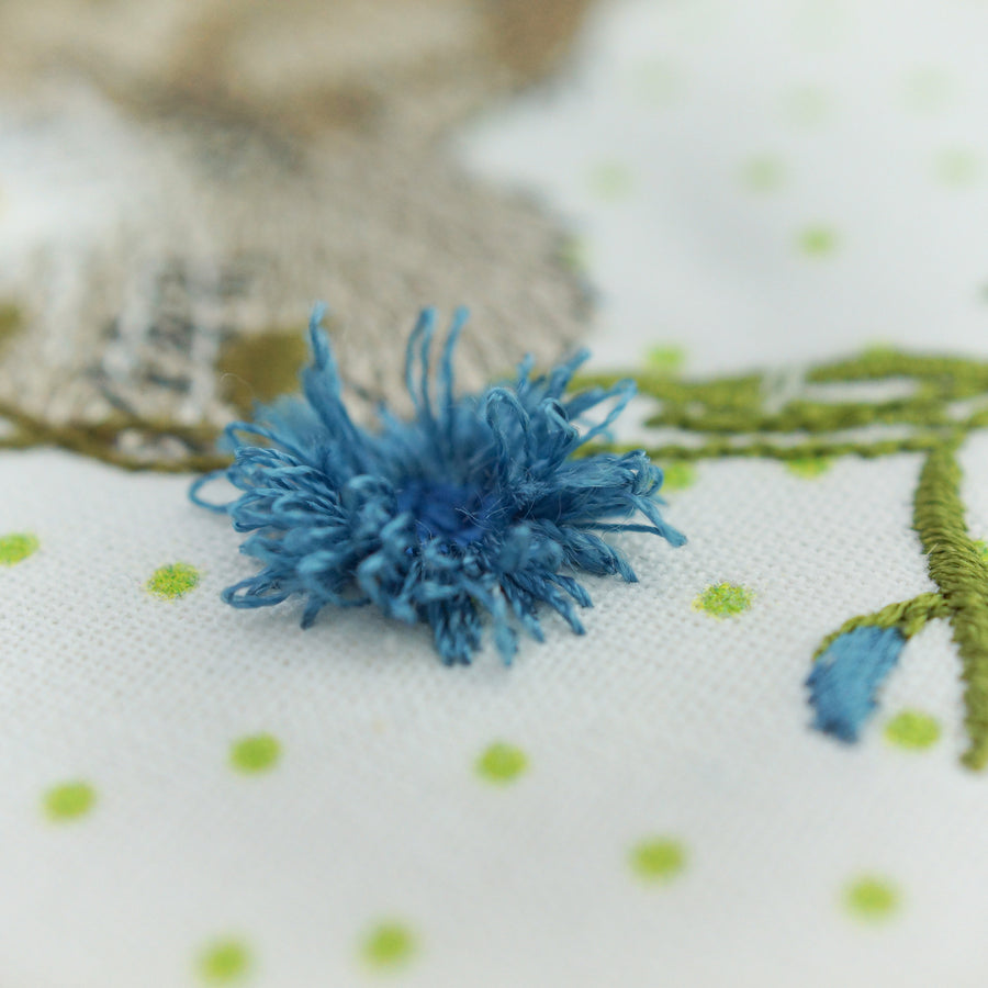 Embroidery design wildflower wreath