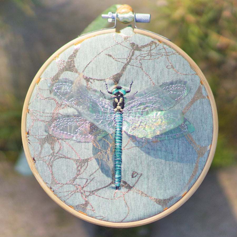 ITH dragonfly embroidery design