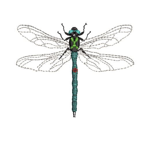ITH dragonfly embroidery design