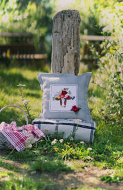 Stickdatei Kuh für große Rahmen und Knebelknopfverschluss