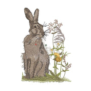 Embroidery design: Rabbit with wildflower meadow