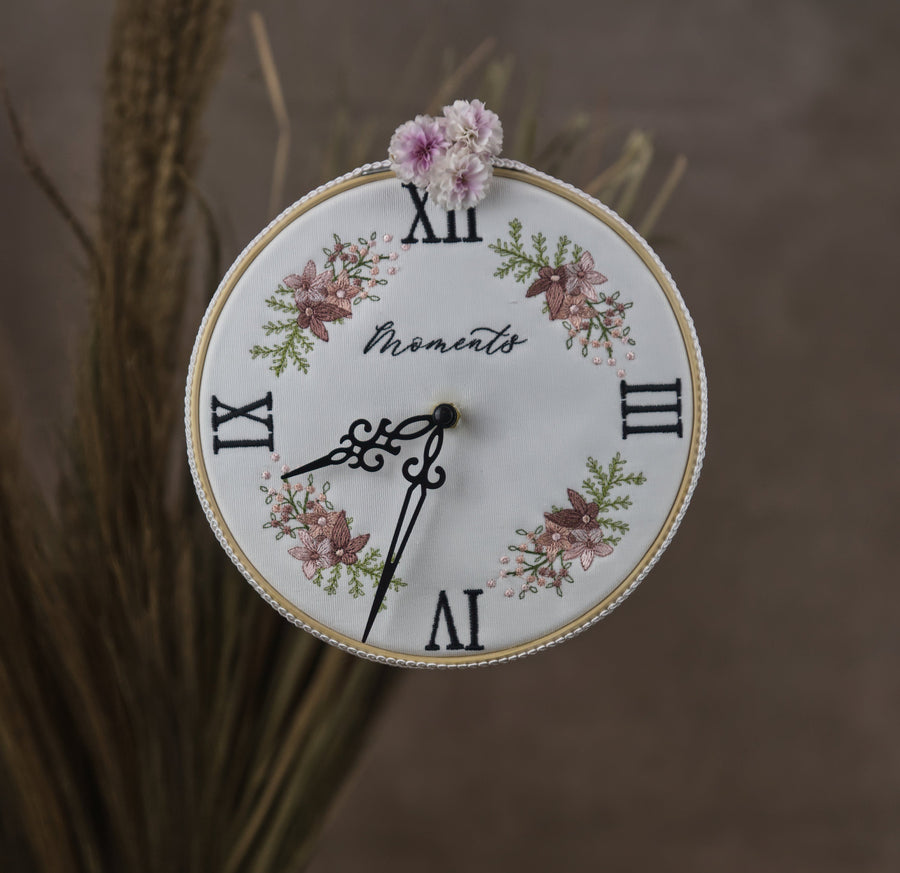 Stickdatei Ziffernblatt Moments