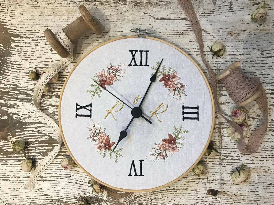 Stickdatei Ziffernblatt Moments