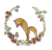 Stickdatei Fuchs im Hagebuttenkranz