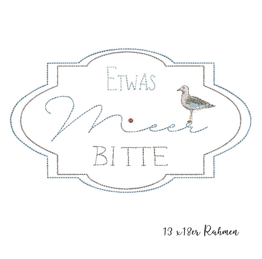 Stickdateien Set "Etwas Meer bitte" Applikationsverarbeitung
