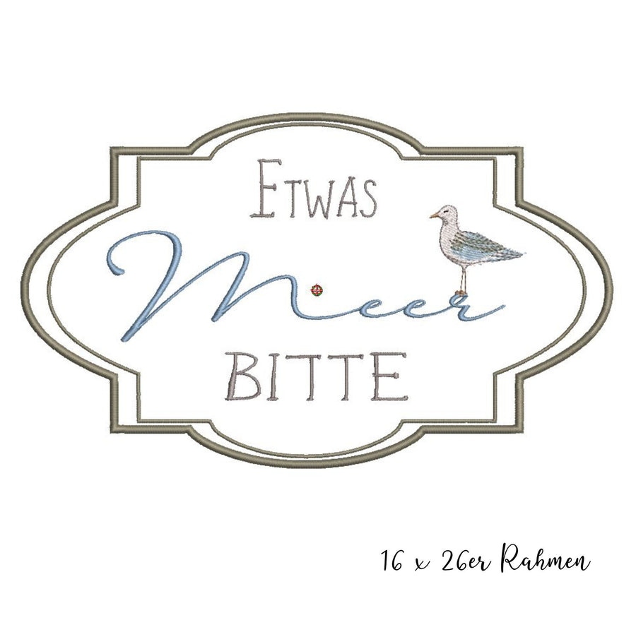 Stickdateien Set "Etwas Meer bitte" Applikationsverarbeitung