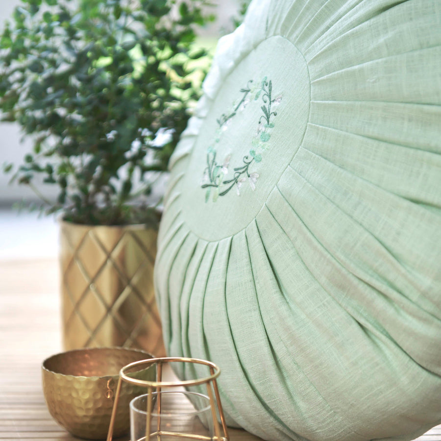 Eucalyptus wreath embroidery design