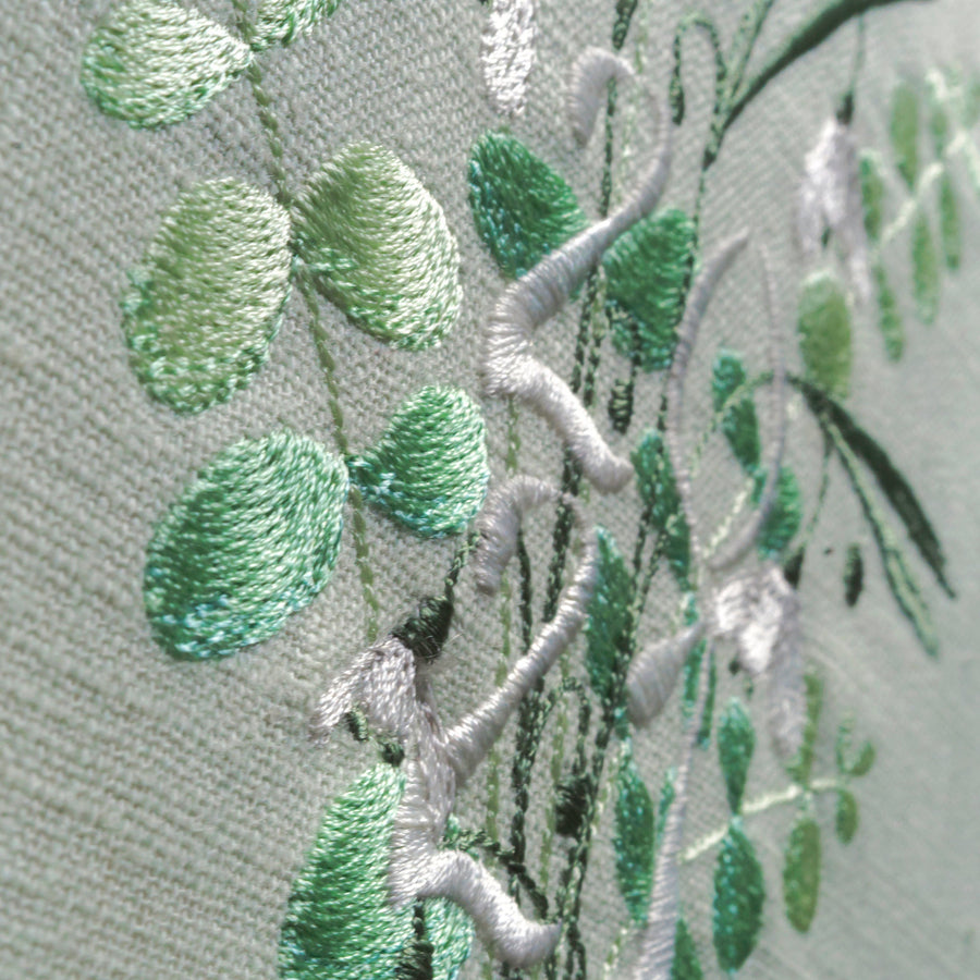 Eucalyptus wreath embroidery design