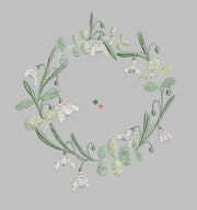 Eucalyptus wreath embroidery design